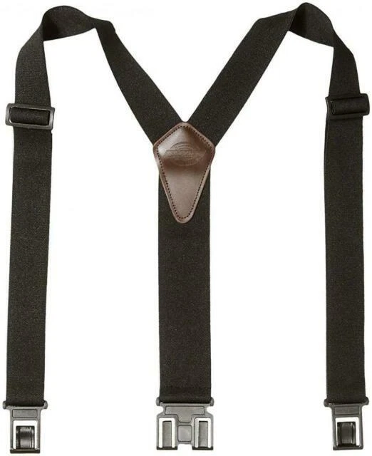 Dickies Men's Perry Adjustable Suspenders - Black