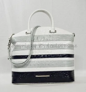 NWD Brahmin Large Leather Duxbury Satchel/Shoulder Bag in Sea Glass Vineyard - Picture 1 of 12