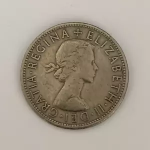 BRITAIN 1955 One Half Crown 1/2 Crown Pence Copper Nickel Coin - Picture 1 of 2