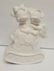 Disney Mickey Minnie on Rocking Horse Ceramic Bisque Pottery Ready to Paint Vtg