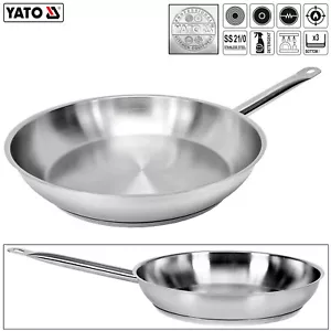 Profi Bratpfanne Edelstahl Pfanne 28 cm Induktion Kochpfanne Gastro Restaurant - Bild 1 von 10