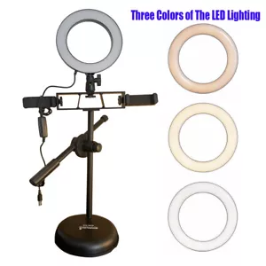 Sell Phone Holders Microphone Bracket Desktop Selfie Ring Beauty LED Lighting - Picture 1 of 12