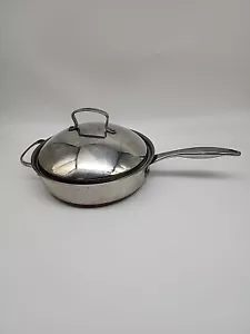 Tools of the Trade BELGIQUE Gourmet 3 QT 9.5 Inch COPPER BOTTOM Pot/Pan with Lid - Picture 1 of 8