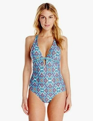 Maiô Athena Coastal Borders mergulho costas cruzadas Maillot um PC tamanho 10 NOVO $99 - Imagem 1 de 4