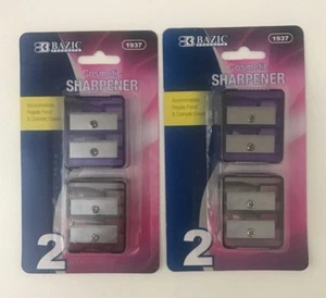 2 X 2Pc Eye & Lip Pencil Sharpener-Think & Thin Jumbo Pencil Cosmetic Sharpener - Picture 1 of 4
