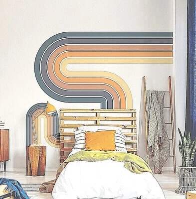 Colorful Fountain Rainbow Wall Decals, Stickers, Mural, Wall Art Decoration 692 - Image 1 of 4