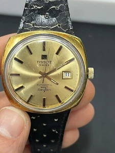VINTAGE TISSOT SEVEN AUTOMATIC GOLD PLATED 36MM MENS WRISTWATCH - Picture 1 of 14