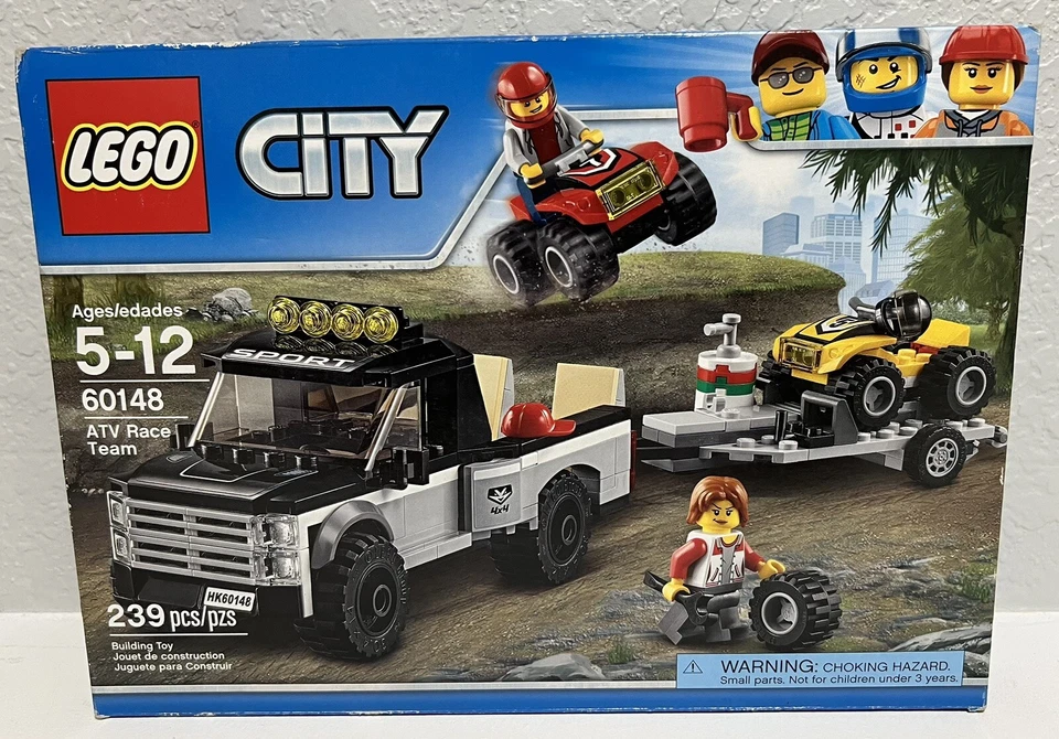 BRAND NEW, LEGO  City Great Vehicles ATV Race Team 60148 RETIRED - Imagem 1 de 2