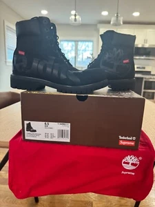 Supreme X Timberland 6” Boot Black size 6.5 - Picture 1 of 9