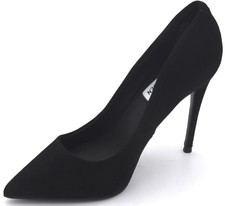 ladies black suede pumps