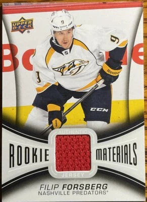 2013-14 Upper Deck Rookie Materials Filip Forsberg #RM-FF Nashville Predators - Image 1 of 2