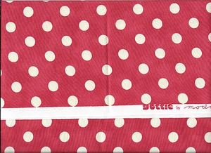 "DOTTIE" FABRIC BY MODA,19 1/2 X 55,LARGE POLKA DOTS. - Picture 1 of 2