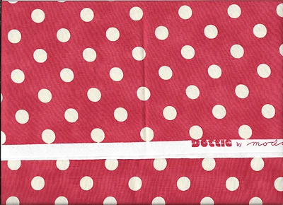 "DOTTIE" FABRIC BY MODA,19 1/2 X 55,LARGE POLKA DOTS. - Image 1 of 2