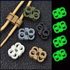 4pcs 5 Colors Lace Fixed Buckle Double Hole Stopper Rope Clamp  Outdoor Tool