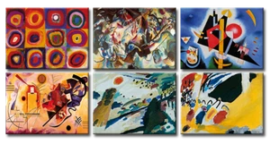 TIME4BILD Wassily Kandinsky estudio de color GRÁFICOS 6 PÓSTERS impresión de lienzo impresión artística - Imagen 1 de 5