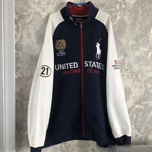 Polo Ralph Lauren Jacket Mens 3XL XXXL Blue 2011 RL US Racing Team Big Pony Logo - Picture 1 of 15