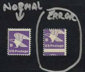 #1818 Error vs.Normal Eagle B rate (18 cent) stamp1981 Mint Never Hinged - Picture 1 of 1
