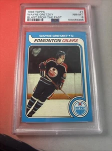 Topps Blast From The Past 1998 reimpresión de novato #1 Wayne Gretzky PSA 8 - Imagen 1 de 2