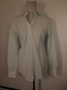 Beautiful Women's Size 6 Brooks Brothers No Iron Blue Striped LS Button Blouse - Picture 1 of 5