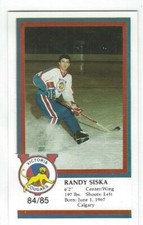1984-85 Victoria Cougars (WHL) Randy Siska postcard