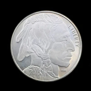 2015 1 Oz .999 Fine Silver Buffalo Indian Head Round Bullion - Picture 1 of 2
