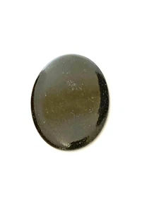 Natural Black/Gray/Brown Dinosaur Bone Fossil Oval Cabochon - 57.80cts - Picture 1 of 1