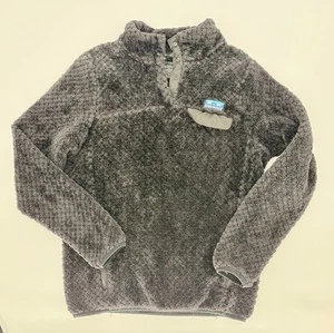 Simply Southern Damenpullover Medium weich Sherpa Fleece schwarz Vierteldruckknopf - Bild 1 von 9