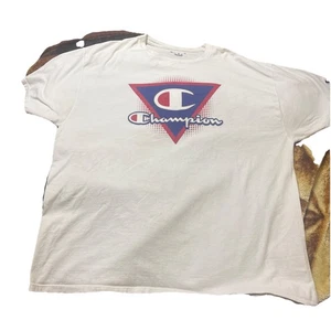 XL - T-shirt Champion uomo manica corta in jersey RWB logo petto bianco - nuova con etichetta - Foto 1 di 7