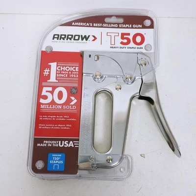 IMPERFECT BOX NEW Arrow T50 Heavy Duty Staple Gun for Upholstery Wood Crafts DIY - Image 1 of 4
