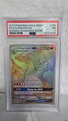 Charizard #150 - Full Art - Secret Rare - PSA 7 - Sun & Moon - Burning Shadows - Bild 1 von 3