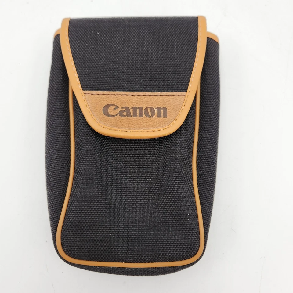 Vintage Canon Black Brown Belt Loop Carrying Case For Compact Camera Japan - Image 1 of 4