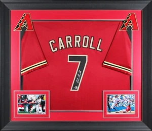 D-Backs Corbin Carroll Authentic Signed Red Pro Style Framed Jersey BAS #R80160 - Picture 1 of 2