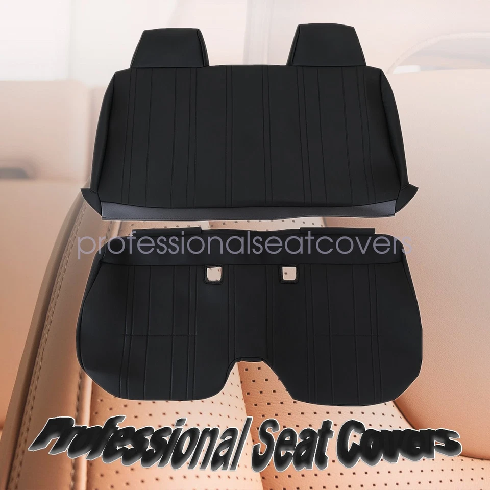 Cubiertas de asiento de banco de repuesto delanteras negras para camioneta TOYOTA 1987-1994 Foto 1 de 4