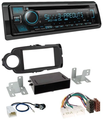 Kenwood Bluetooth USB CD MP3 DAB Autoradio für Toyota Yaris (11-14) - schwarz - Bild 1 von 4