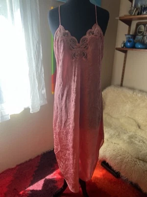 Camisón de Colección DEENA Rosa Sedoso Chemise Lencería Grande Foto 1 de 4