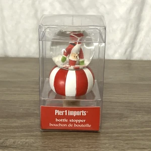 Neu im Karton Pier 1 Imports Weihnachtsmann Flaschenverschluss Wein Weihnachten - Bild 1 von 9