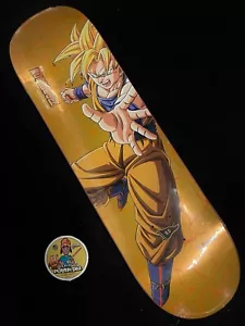 RARE Primitive DBZ DragonBall Z Paul Rodriguez Skateboard Deck GOKU Pink Stain - Picture 1 of 7