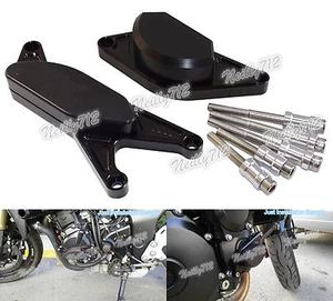 Engine Cover Guard Crash Pad Sliders Black Fit 2001-2008 SUZUKI GSXR GSX-R 1000 - Picture 1 of 11