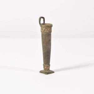 Tiv Brass Snuff Holder Nigeria - Picture 1 of 8