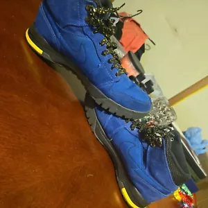 Nike Air Jordan 1 Retro LANEY OG Warriors Trek Boots Royal Blue Maize V5 Sz 10.5 - Picture 1 of 7