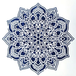 Große Wiederverwendbar Schablone 30x30 cm Mandala Kreis Möbel Vintage Airbrush - Picture 1 of 1