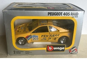 Burago cod 0131 Peugeot 405 Raid n° 203 1/24ème - Foto 1 di 6