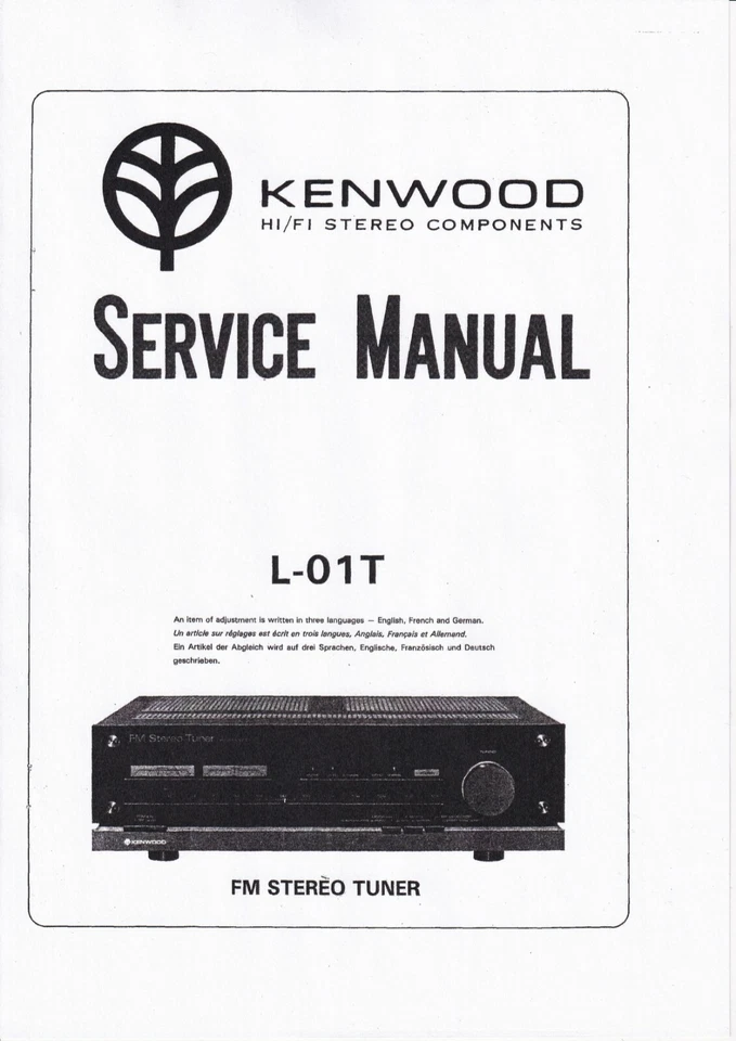 Manuale Di Servizio Per Kenwood L-01 T - Immagine 1 di 1