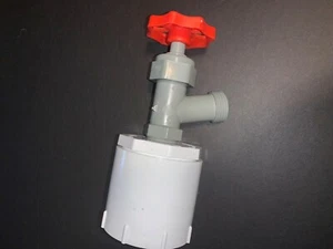 275 - 330 GALLON IBC TOTE TANK ADAPTER 2" NPT Fine x PLASTIC Hose FAUCET VALVE - Picture 1 of 5
