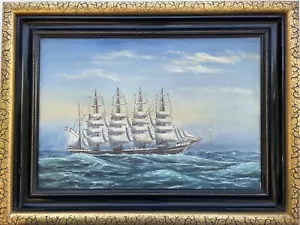 Imagen de capitán de pintor naval barcaza de cinco mástiles København velero mar Báltico marítimo - Imagen 1 de 16