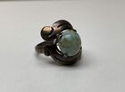 Vintage Js Eagle 93 Mexico Sterling Silver Turquoise Stone Ring Size 7 925