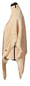 Versona Accessories Ivory Knitted Shawl w/Fringe OS. T20 - Picture 1 of 6