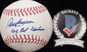 BECKETT DAVE CONCEPCION "BIG RED MACHINE" SIGNED ML MANFRED GAME BASEBALL X45363