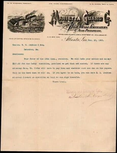 1901 Atlanta Ga - Marietta Guano Co - Fertilizantes historia rara billete con cabeza de carta - Imagen 1 de 1