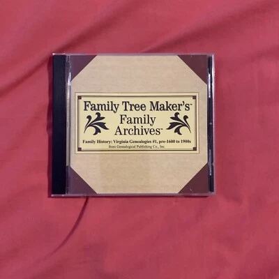 Family Tree Maker Family History Virginia Genealogies #1 pre 1600 to 1900's #162 - Image 1 of 3